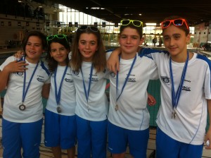 da sx Sofia Monti, Angela Panzavolta, Irene Roncasaglia, Davide Ranieri, Lorenzo Caggiano
